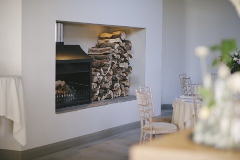 Open log fire - Houchins Wedding Venue