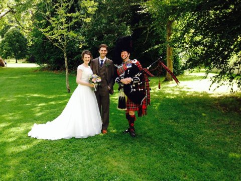 Brodie Castle Wedding - Piper on Parade