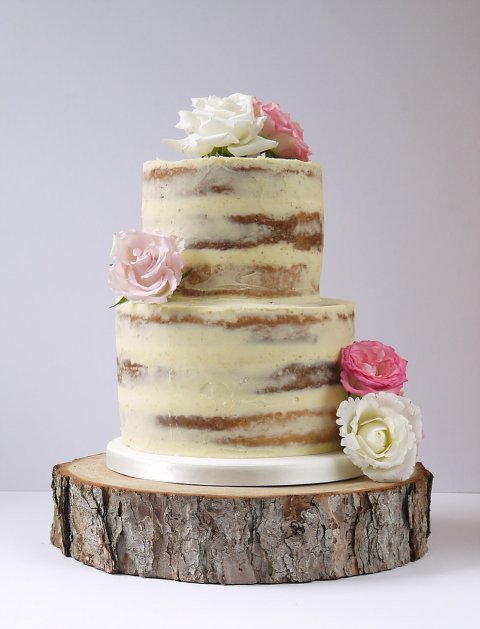 Semi Naked Cake with fresh flowers - The Little Kendal Cakery