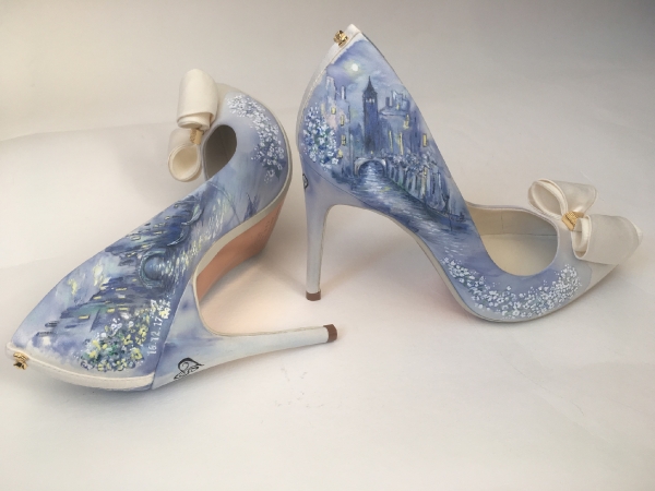 Champagne 'CINDERELLA' Wedding Bridal Heels Shoes 
